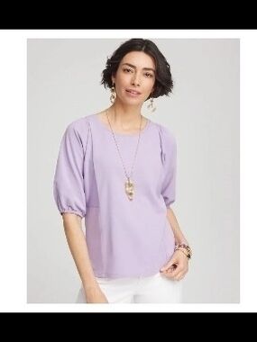 Chico's Lavender Dolman Sleeve Blouse